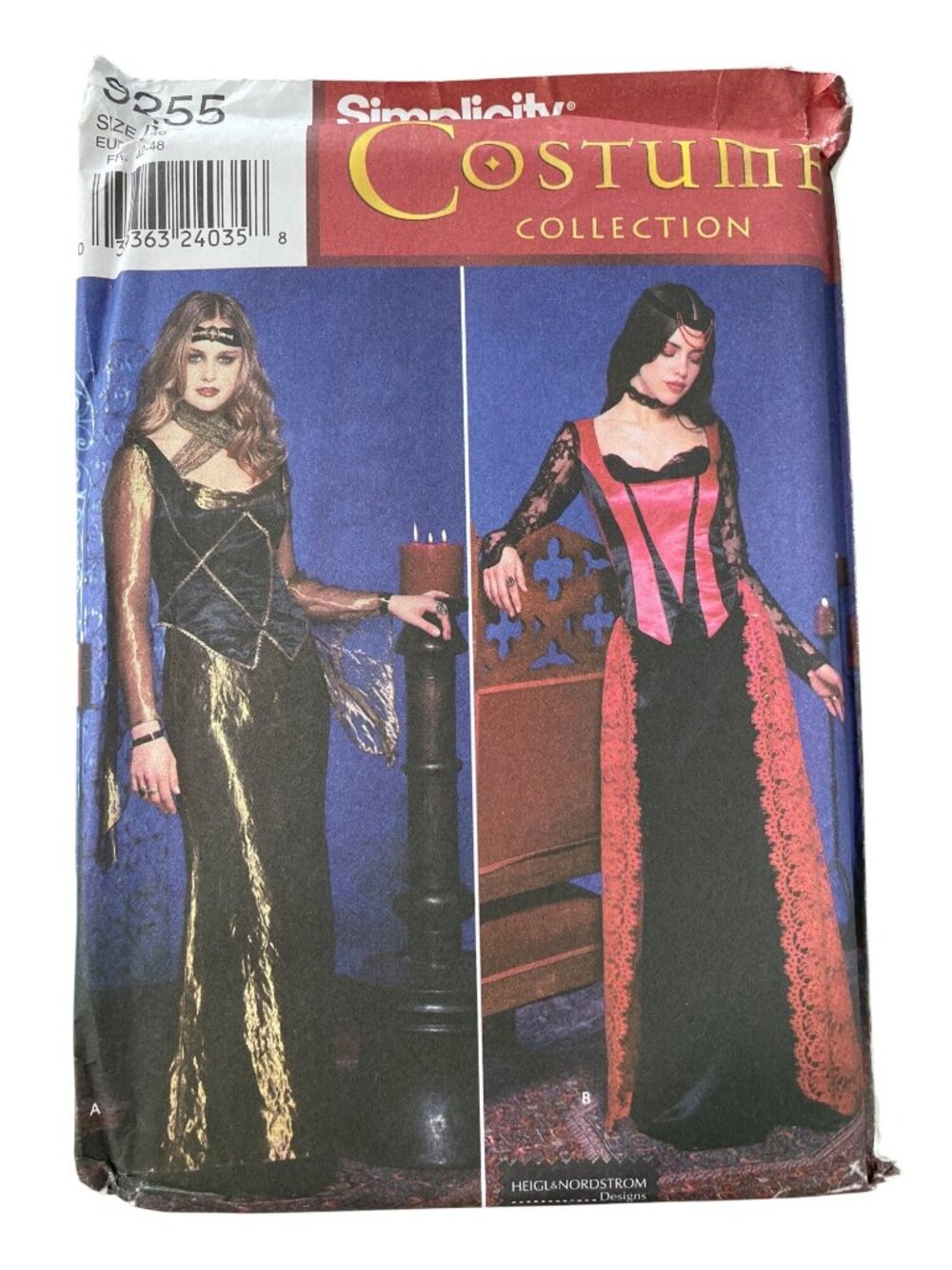 Simplicity 9255 Sewing Pattern Misses Sizes 14-20 Renaissance Costume UNCUT